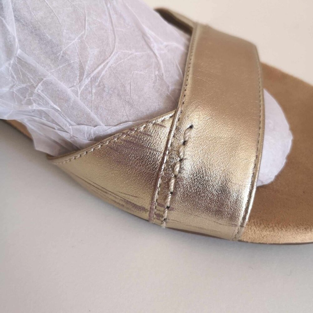 Vionic Havana Champagne Gold Leather Slingback Sandals Shoes Women's US Size 11 - Picture 5 of 13